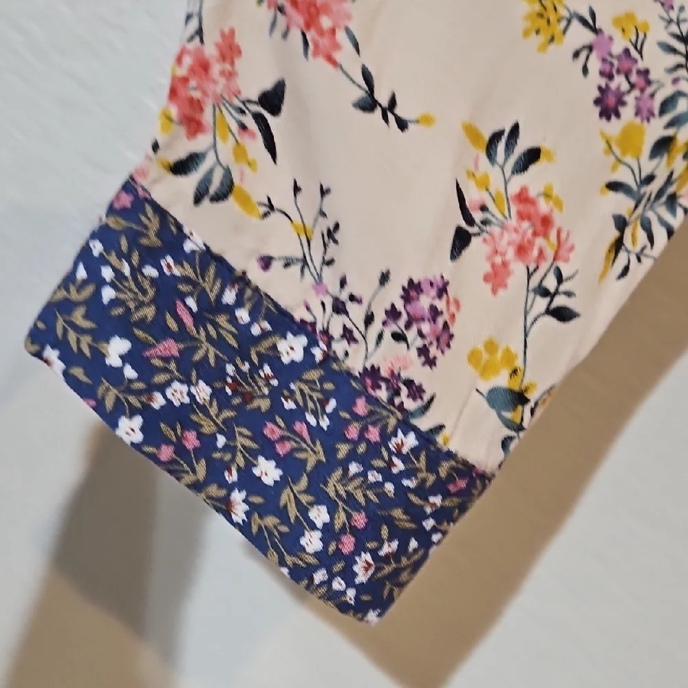 NATURAL LIFE | Women's Esme Multicolor Floral Boho Maxi Shirt Dress Duster L - Picture 7 of 12